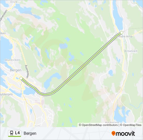 L4 jernbane Linjekart