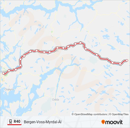 R40 train Line Map