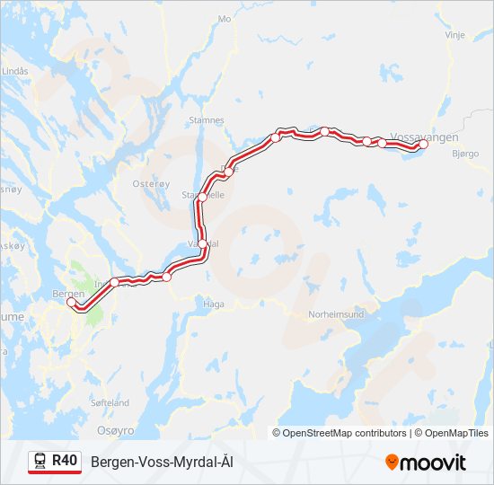 R40 train Line Map