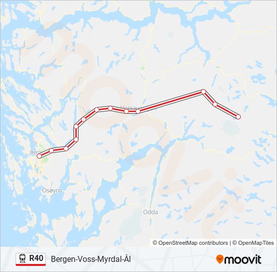 R40 train Line Map