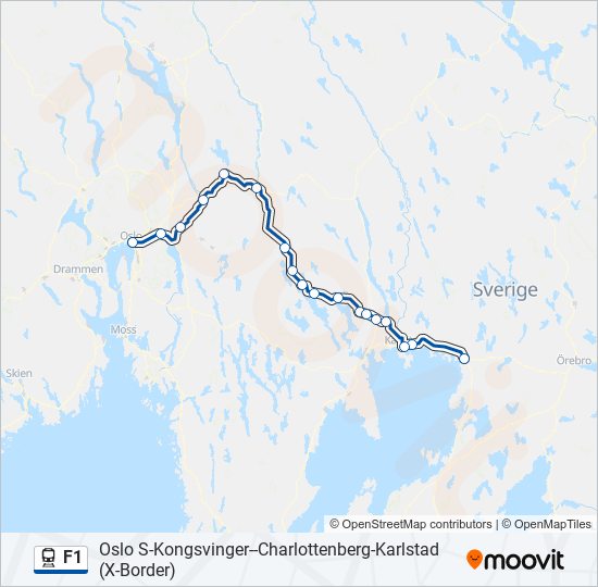 F1 train Line Map