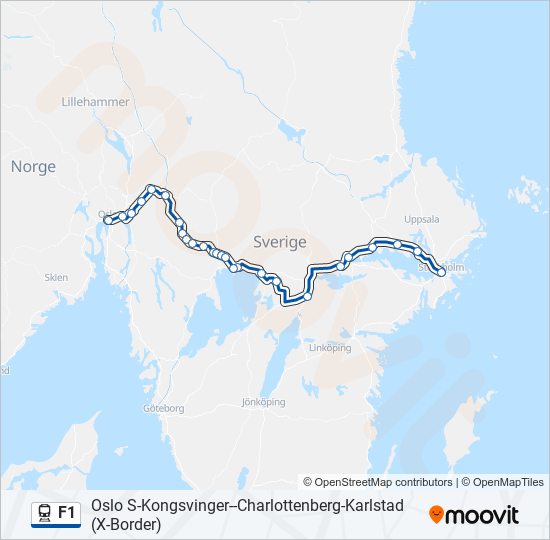 F1 train Line Map