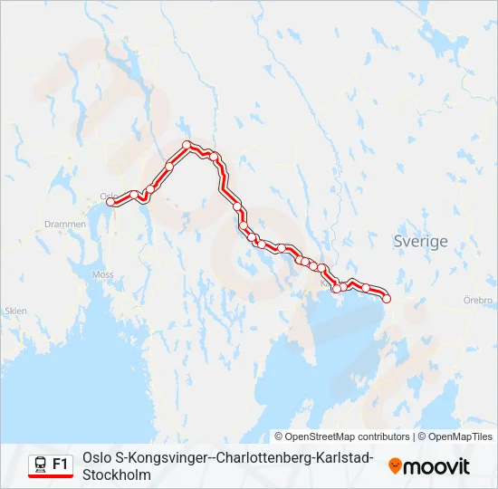 F1 Train Line Map
