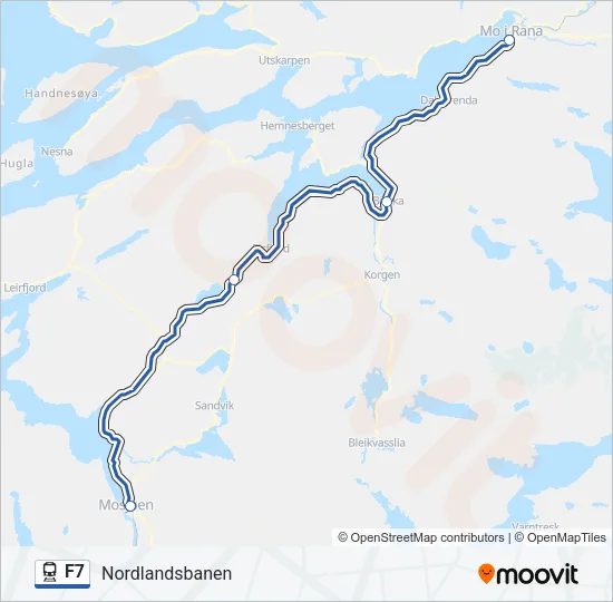 F7 Train Line Map