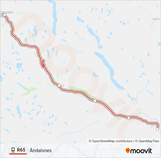 R65 Train Line Map