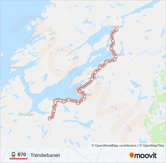 R70 train Line Map