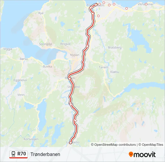 R70 Train Line Map