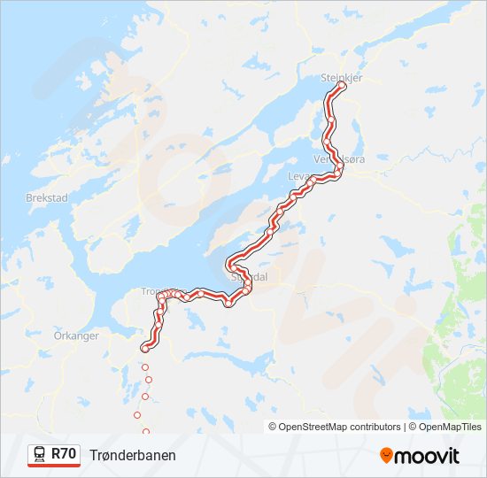 R70 train Line Map