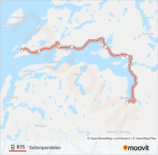 R75 Train Line Map