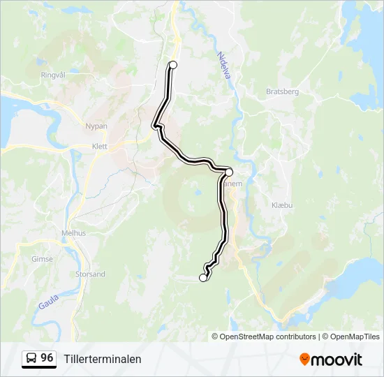 96 Bus Line Map