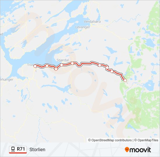 R71 Train Line Map