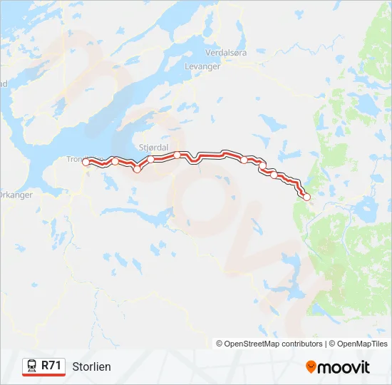 R71 Train Line Map