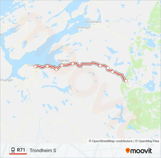 R71 Train Line Map