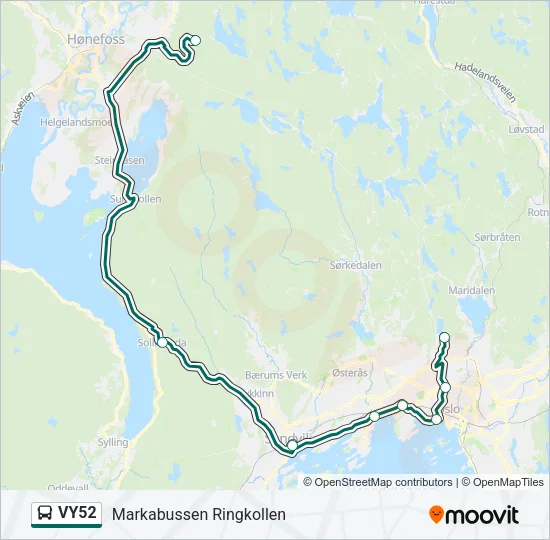 VY52 Bus Line Map
