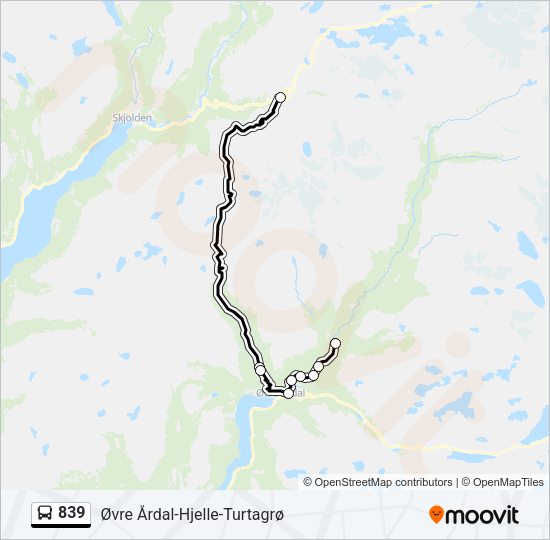 839 Bus Line Map