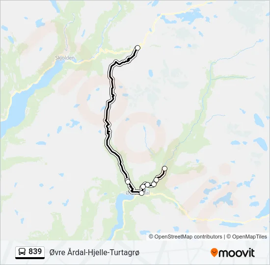 839 Bus Line Map
