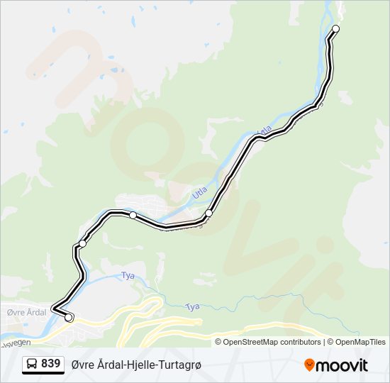 839 Bus Line Map