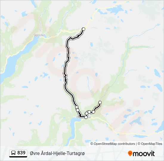 839 Bus Line Map