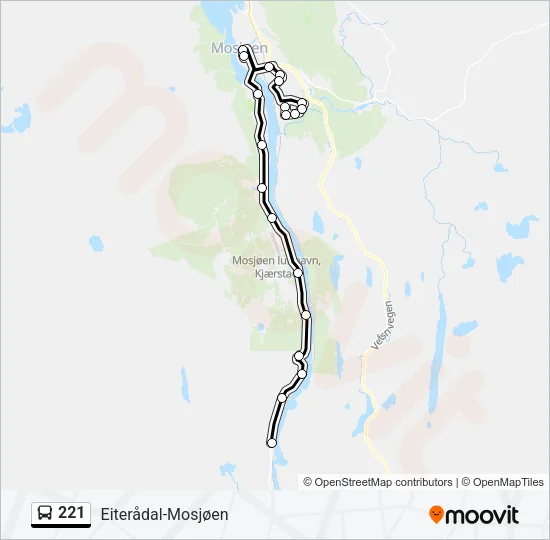 221 Bus Line Map