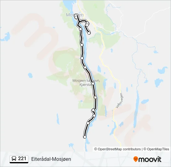 221 Bus Line Map