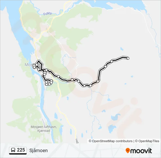 225 Bus Line Map