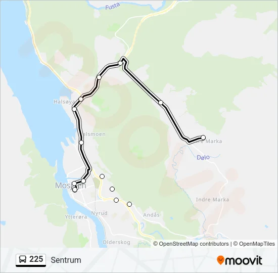 225 Bus Line Map