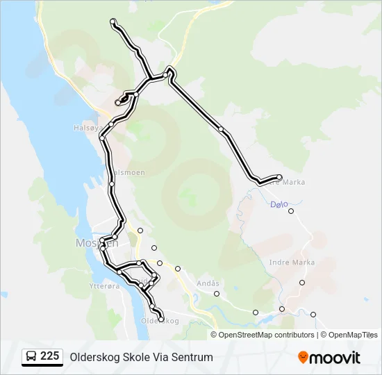 225 Bus Line Map