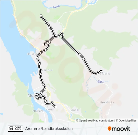 225 Bus Line Map