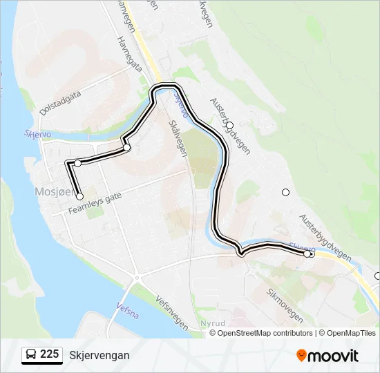 225 Bus Line Map