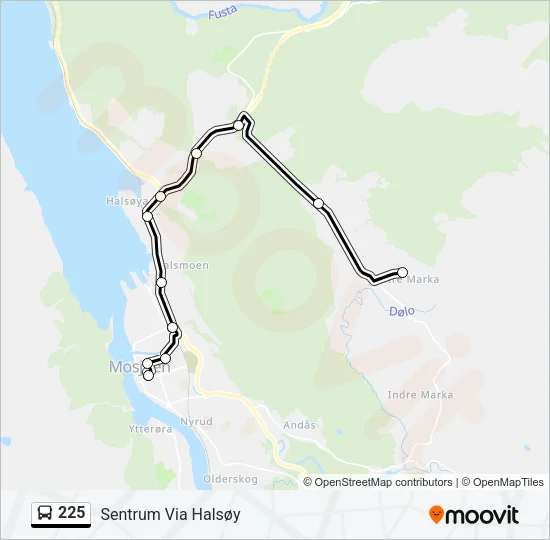 225 Bus Line Map