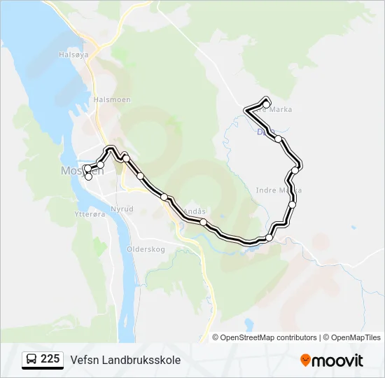225 Bus Line Map