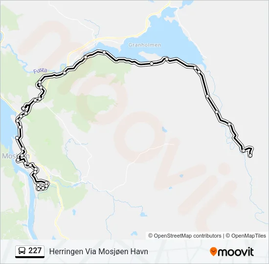 227 Bus Line Map