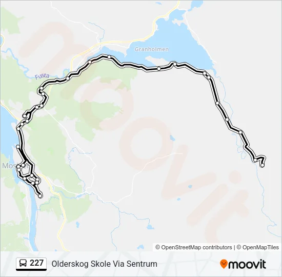 227 Bus Line Map