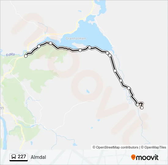 227 Bus Line Map
