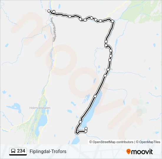 234 Bus Line Map