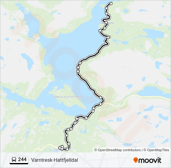 244 Bus Line Map