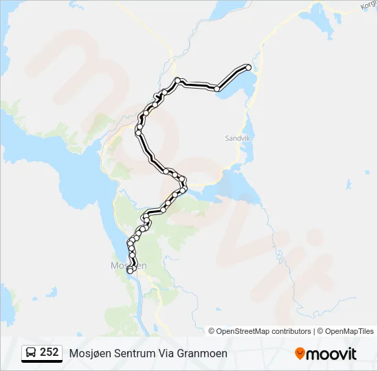 252 Bus Line Map