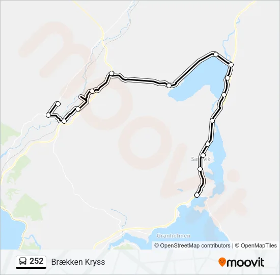 252 Bus Line Map