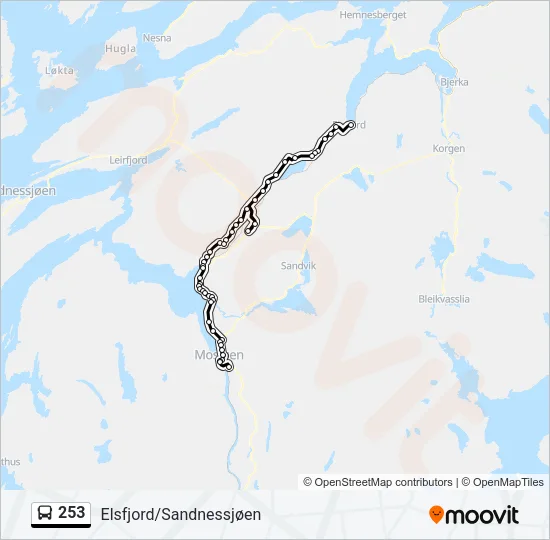 253 Bus Line Map