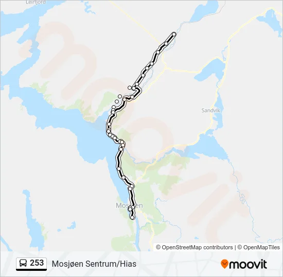253 Bus Line Map