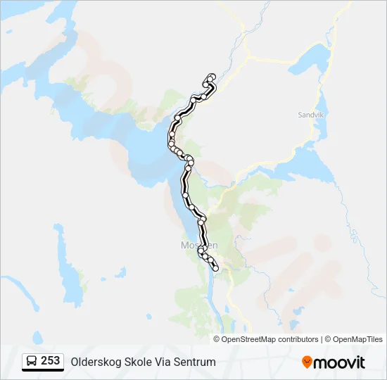 253 Bus Line Map