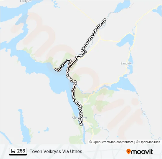 253 Bus Line Map