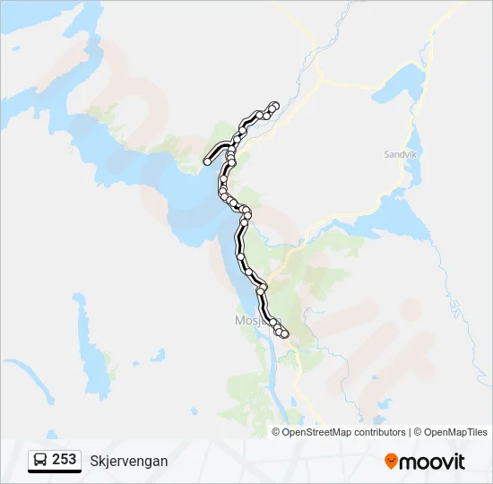253 Bus Line Map