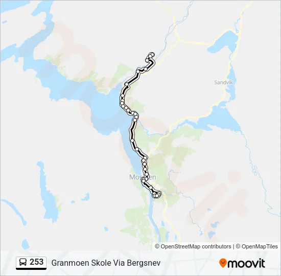 253 Bus Line Map