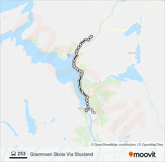 253 Bus Line Map