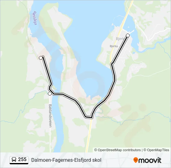 255 Bus Line Map
