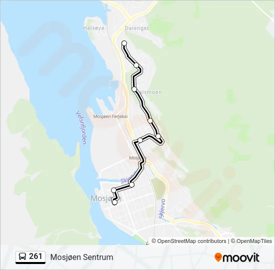 261 Bus Line Map