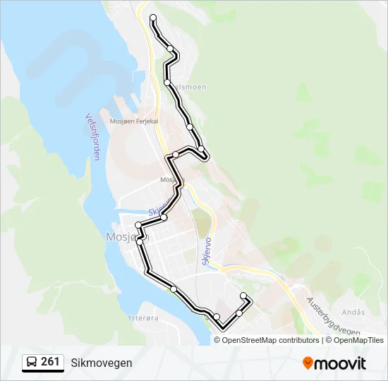 261 Bus Line Map