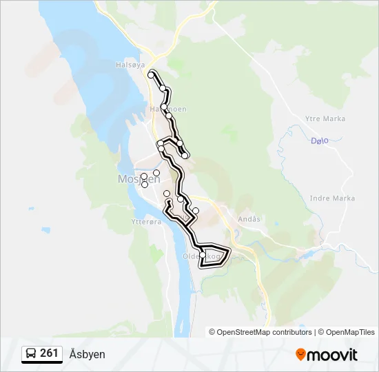 261 Bus Line Map