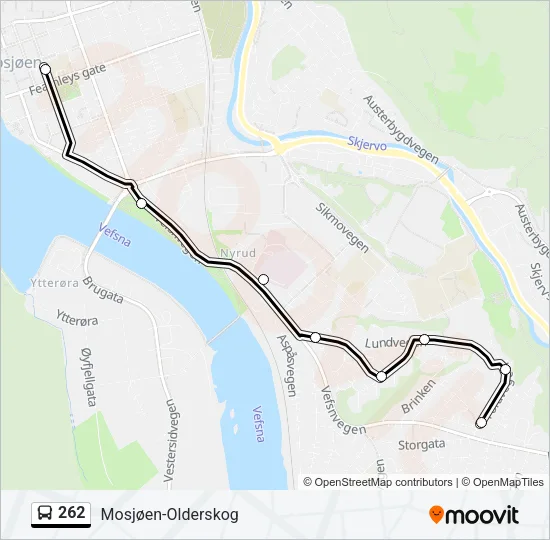262 Bus Line Map